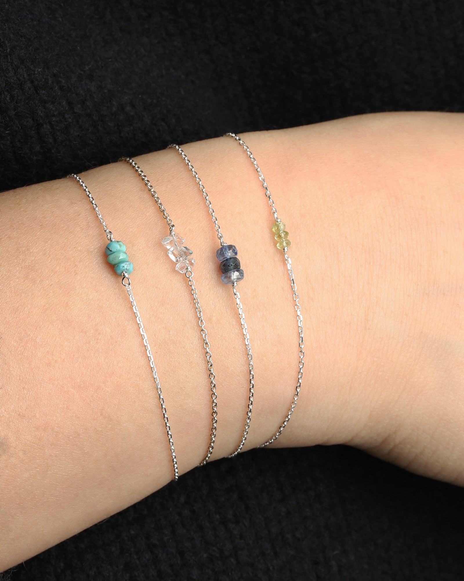 Poppy Rose-Birthstone Bracelet-Bracelets-Blue Ruby Jewellery-Vancouver Canada