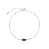 Poppy Rose-Birthstone Bracelet-Bracelets-Sterling Silver, Sapphire - September-Blue Ruby Jewellery-Vancouver Canada