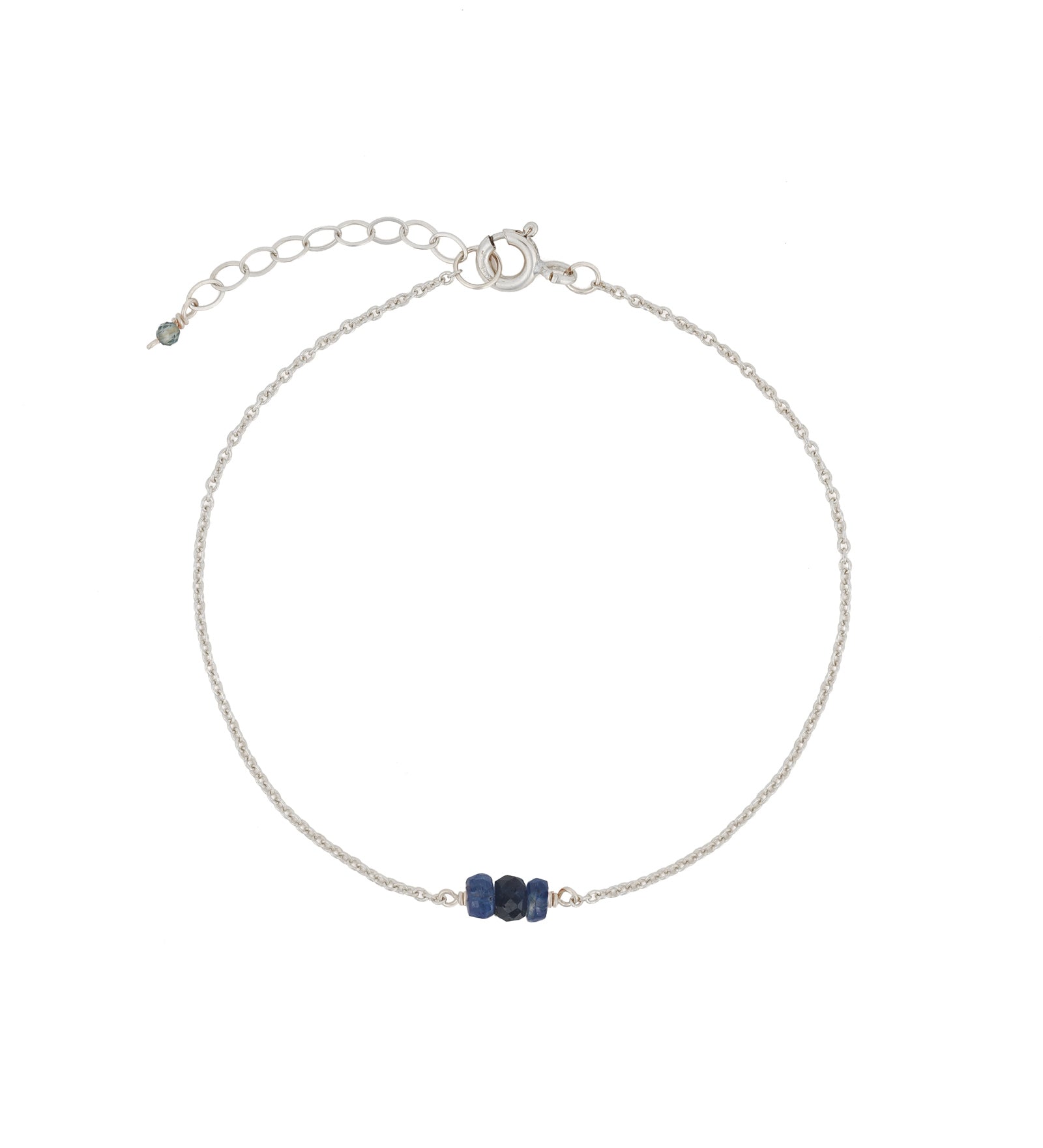Poppy Rose-Birthstone Bracelet-Bracelets-Sterling Silver, Sapphire - September-Blue Ruby Jewellery-Vancouver Canada