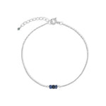Poppy Rose-Birthstone Bracelet-Bracelets-Sterling Silver, Sapphire - September-Blue Ruby Jewellery-Vancouver Canada