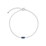 Poppy Rose-Birthstone Bracelet-Bracelets-Sterling Silver, Sapphire - September-Blue Ruby Jewellery-Vancouver Canada