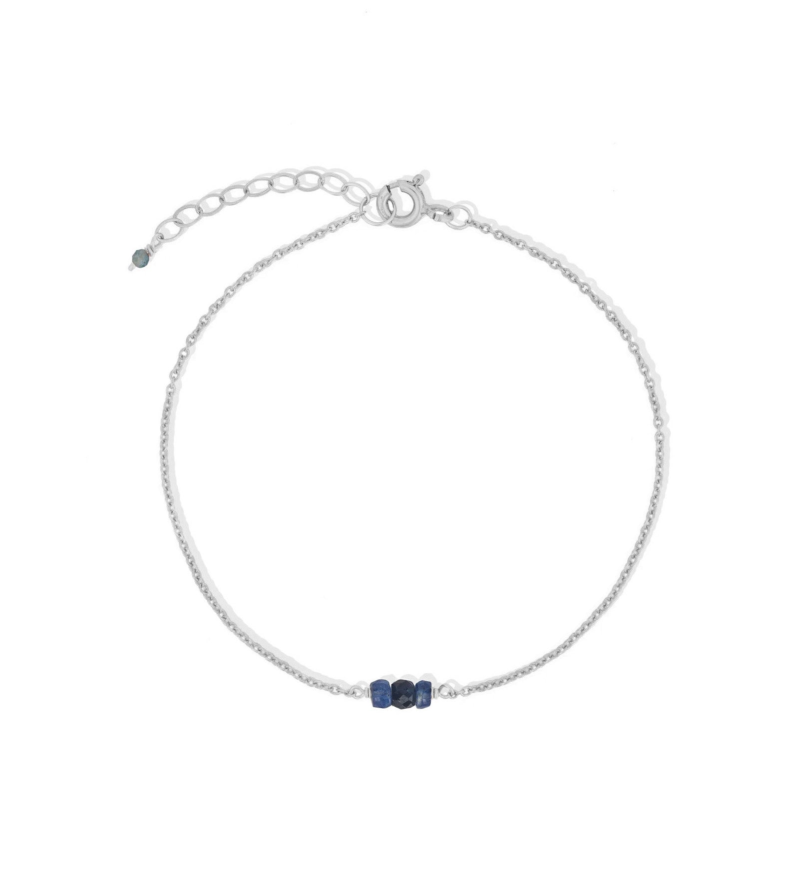Poppy Rose-Birthstone Bracelet-Bracelets-Sterling Silver, Sapphire - September-Blue Ruby Jewellery-Vancouver Canada