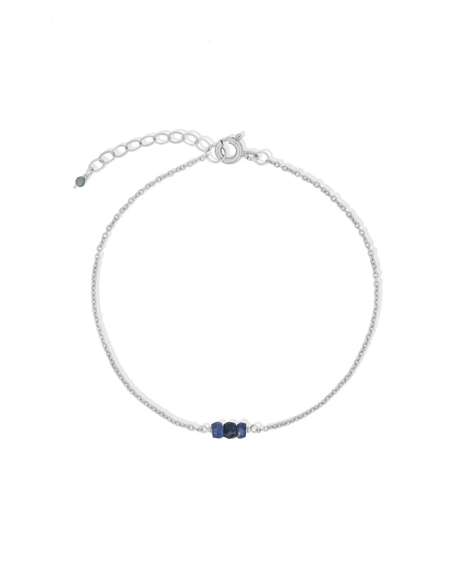 Poppy Rose-Birthstone Bracelet-Bracelets-Sterling Silver, Sapphire - September-Blue Ruby Jewellery-Vancouver Canada