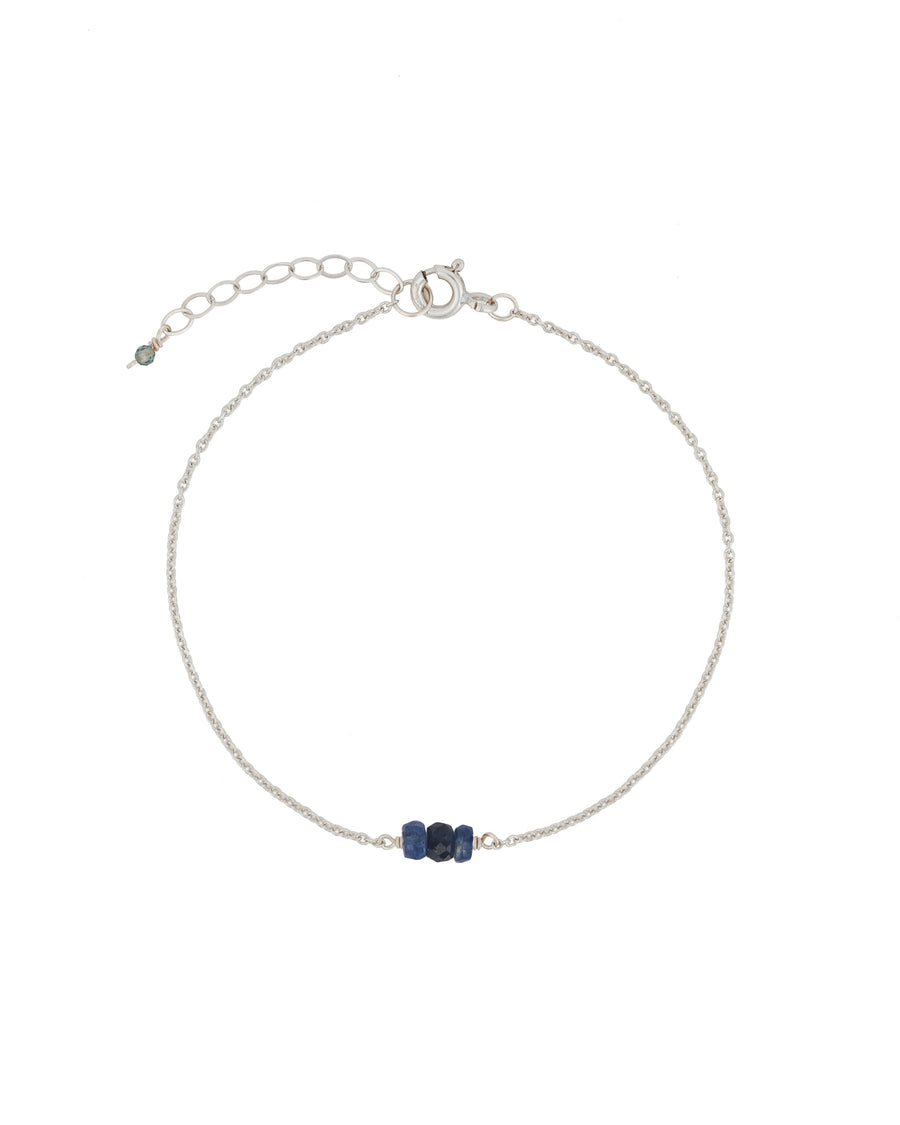 Poppy Rose-Birthstone Bracelet-Bracelets-Sterling Silver, Sapphire - September-Blue Ruby Jewellery-Vancouver Canada