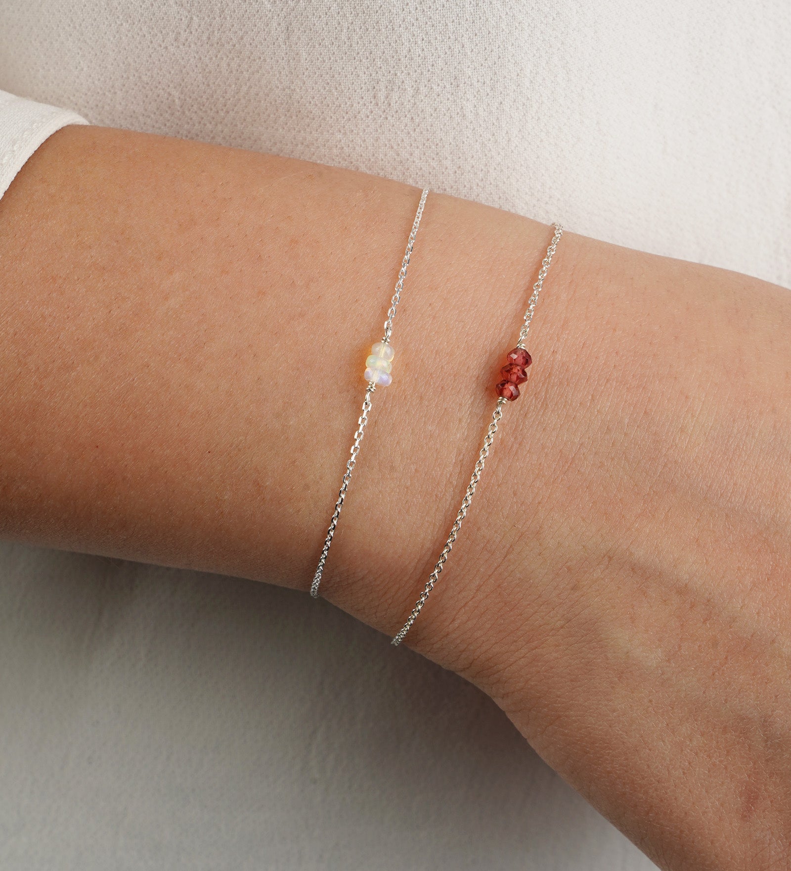 Poppy Rose-Birthstone Bracelet-Bracelets-Blue Ruby Jewellery-Vancouver Canada