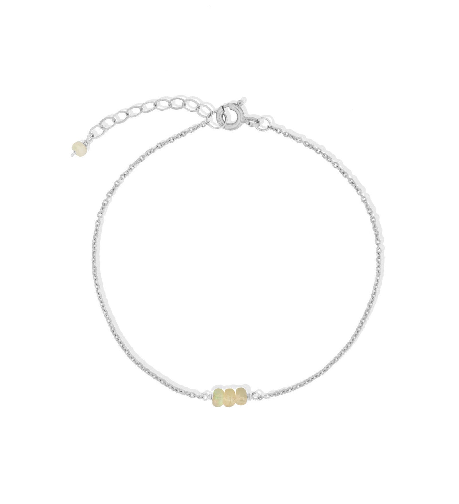 Poppy Rose-Birthstone Bracelet-Bracelets-Sterling Silver, Opal - October-Blue Ruby Jewellery-Vancouver Canada