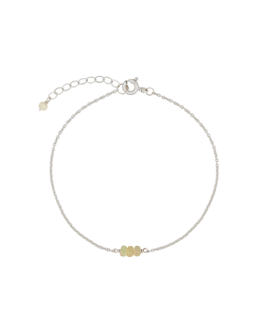 Poppy Rose-Birthstone Bracelet-Bracelets-Sterling Silver, Opal - October-Blue Ruby Jewellery-Vancouver Canada