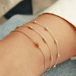 Poppy Rose-Birthstone Bracelet-Bracelets-Blue Ruby Jewellery-Vancouver Canada