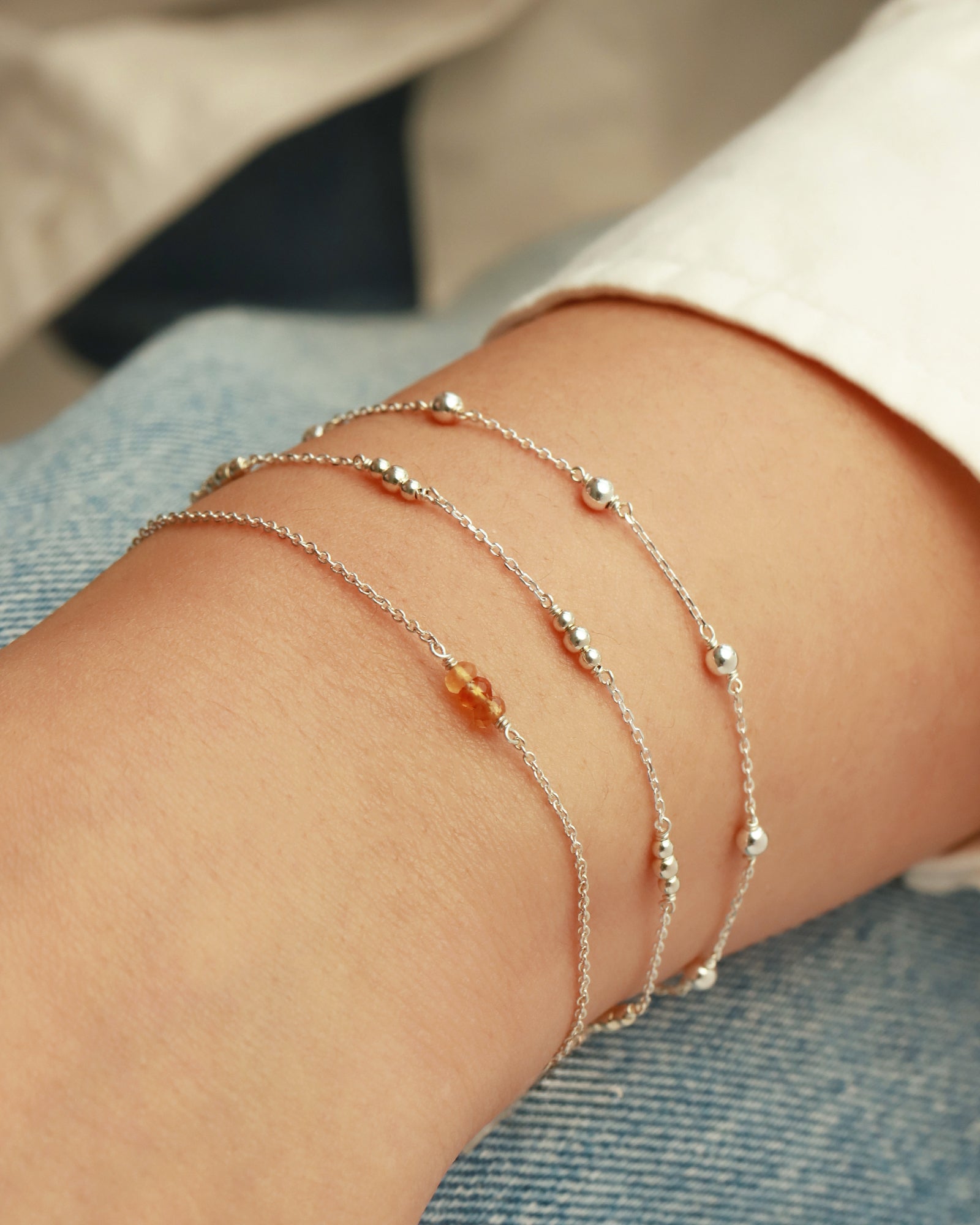 Poppy Rose-Birthstone Bracelet-Bracelets-Blue Ruby Jewellery-Vancouver Canada