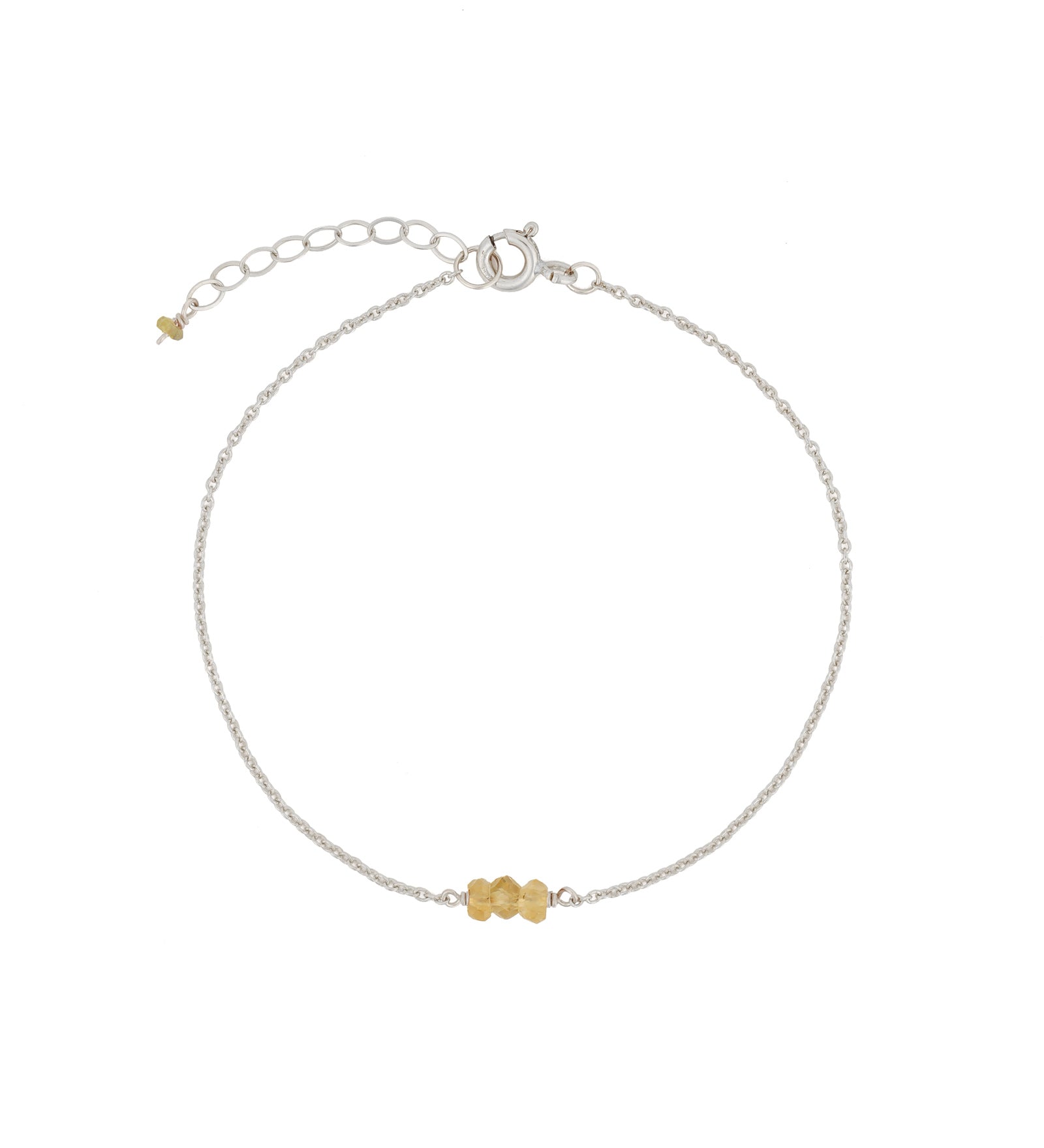 Poppy Rose-Birthstone Bracelet-Bracelets-Sterling Silver, Citrine - November-Blue Ruby Jewellery-Vancouver Canada