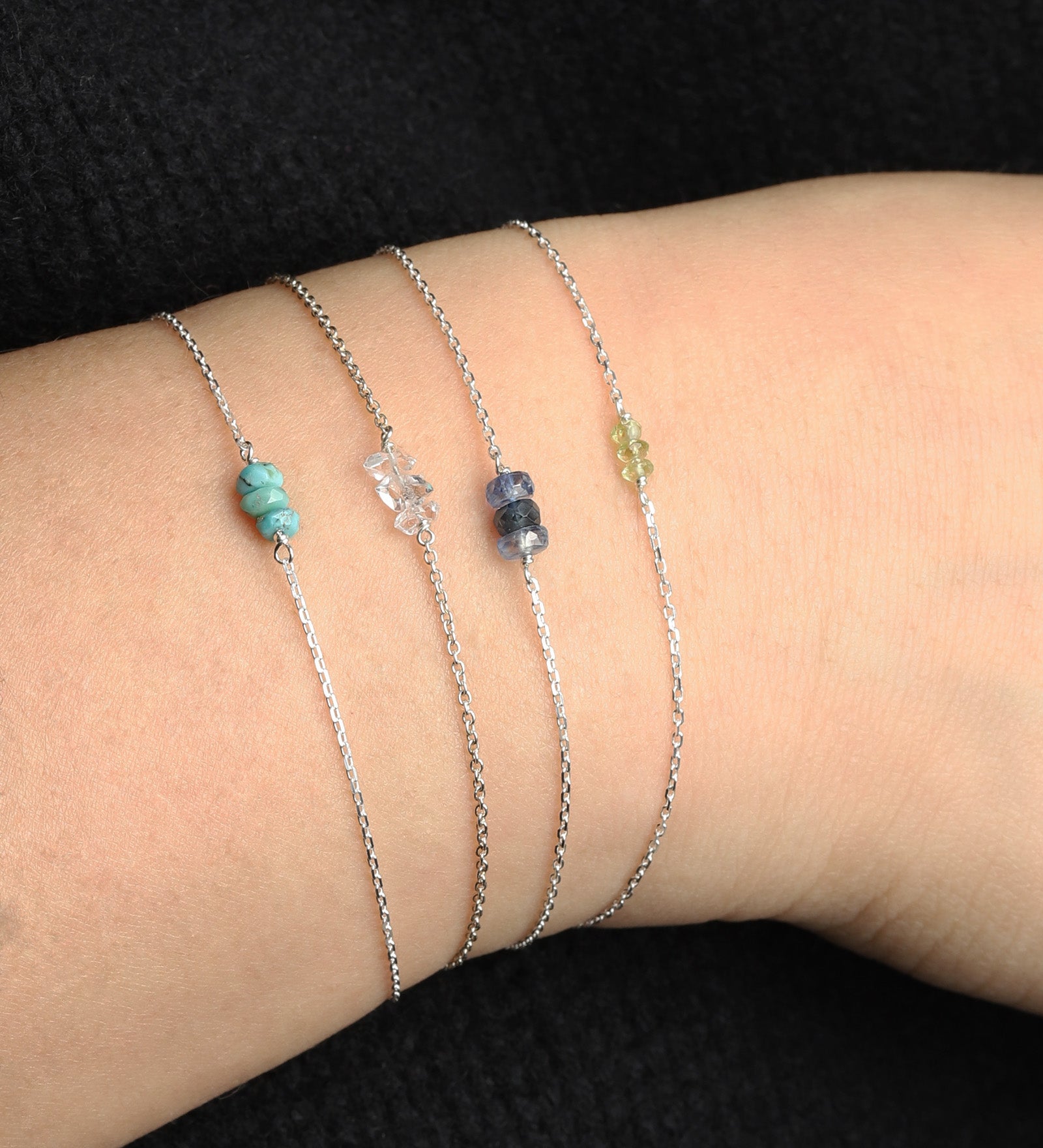Poppy Rose-Birthstone Bracelet-Bracelets-Blue Ruby Jewellery-Vancouver Canada