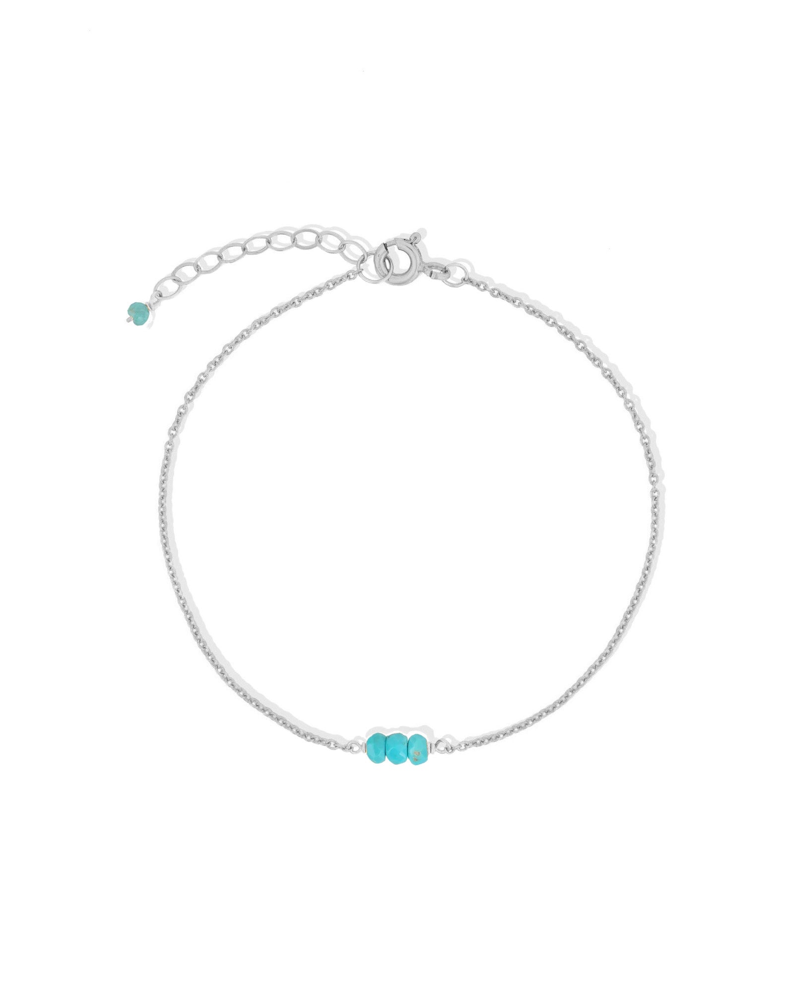 Poppy Rose-Birthstone Bracelet-Bracelets-Sterling Silver, Turquoise - December-Blue Ruby Jewellery-Vancouver Canada