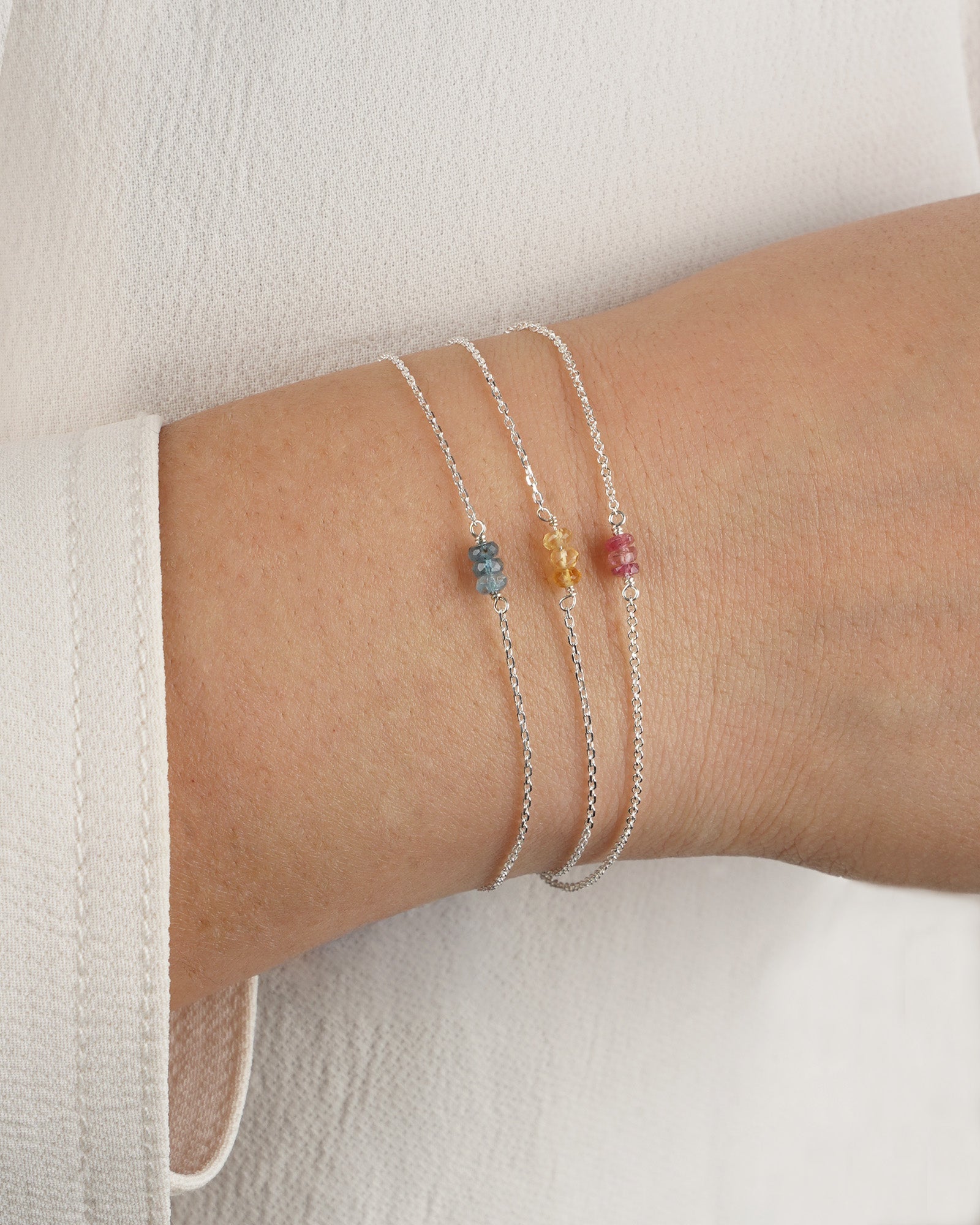 Poppy Rose-Birthstone Bracelet-Bracelets-Blue Ruby Jewellery-Vancouver Canada