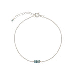 Poppy Rose-Birthstone Bracelet-Bracelets-Sterling Silver, Aquamarine - March-Blue Ruby Jewellery-Vancouver Canada