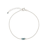 Poppy Rose-Birthstone Bracelet-Bracelets-Sterling Silver, Aquamarine - March-Blue Ruby Jewellery-Vancouver Canada