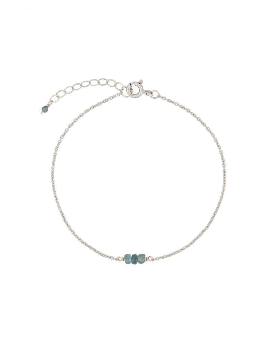 Poppy Rose-Birthstone Bracelet-Bracelets-Sterling Silver, Aquamarine - March-Blue Ruby Jewellery-Vancouver Canada