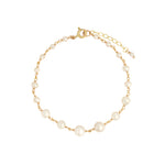 Poppy Rose-Graduated Pearl Strand Bracelet-Bracelets-14k Gold Filled, White Pearl-Blue Ruby Jewellery-Vancouver Canada