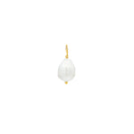 Poppy Rose-Pearl Hoop Charm-Necklaces-14k Gold Filled, White Pearl-Blue Ruby Jewellery-Vancouver Canada
