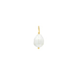 Poppy Rose-Pearl Hoop Charm-Necklaces-14k Gold Filled, White Pearl-Blue Ruby Jewellery-Vancouver Canada