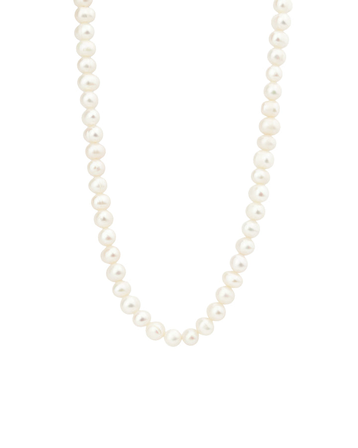 8mm Pearl Necklace 14k Gold Filled, White Pearl