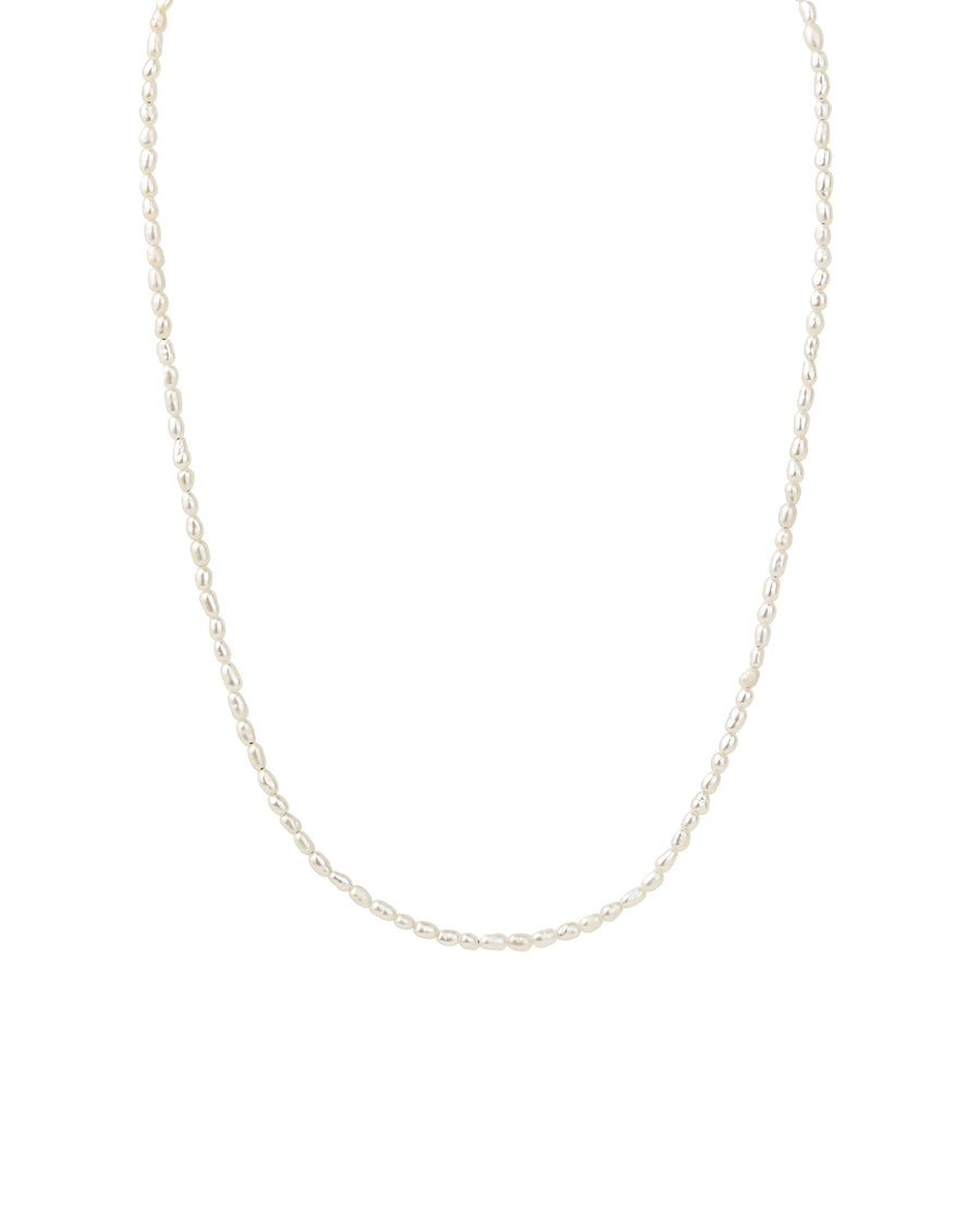 Rice Pearl Necklace 14k Gold Filled, White Pearl