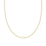 Beaded 6mm Pearl Necklace 14k Gold Filled, White Pearl