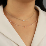 Poppy Rose-Pearl East-West Necklace-Necklaces-Blue Ruby Jewellery-Vancouver Canada
