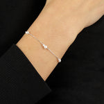 Poppy Rose-Double Station Pearl Bracelet-Bracelets-Blue Ruby Jewellery-Vancouver Canada
