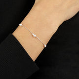 Poppy Rose-Double Station Pearl Bracelet-Bracelets-Blue Ruby Jewellery-Vancouver Canada