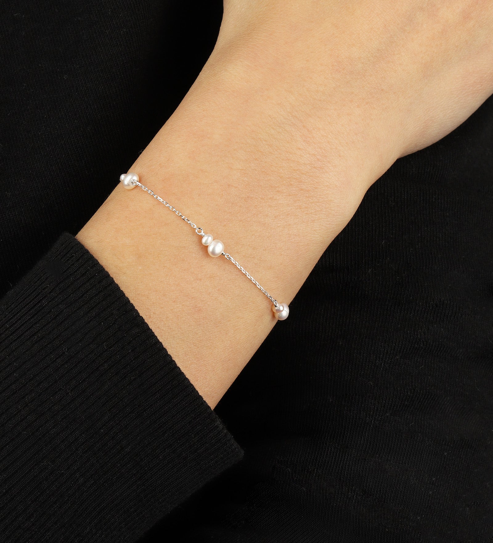 Poppy Rose-Double Station Pearl Bracelet-Bracelets-Blue Ruby Jewellery-Vancouver Canada