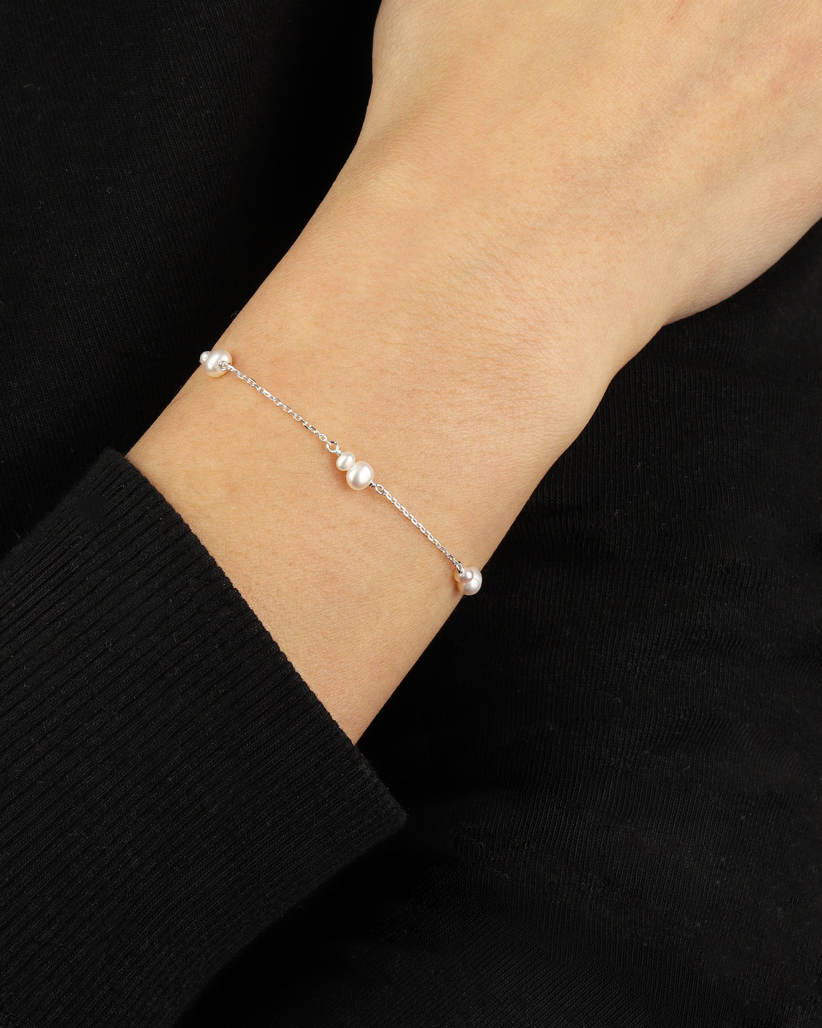 Poppy Rose-Double Station Pearl Bracelet-Bracelets-Blue Ruby Jewellery-Vancouver Canada