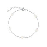 Poppy Rose-Double Station Pearl Bracelet-Bracelets-Blue Ruby Jewellery-Vancouver Canada