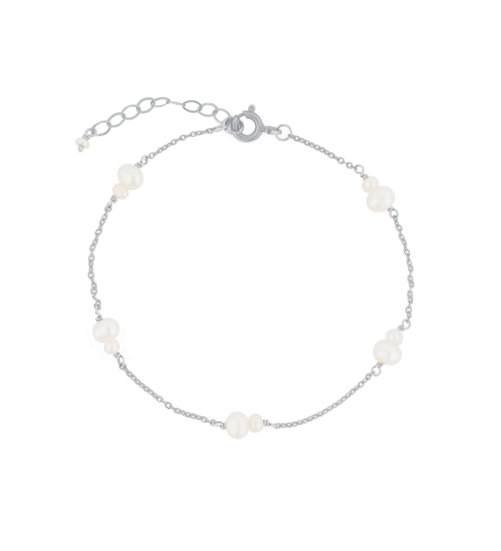 Poppy Rose-Double Station Pearl Bracelet-Bracelets-Blue Ruby Jewellery-Vancouver Canada