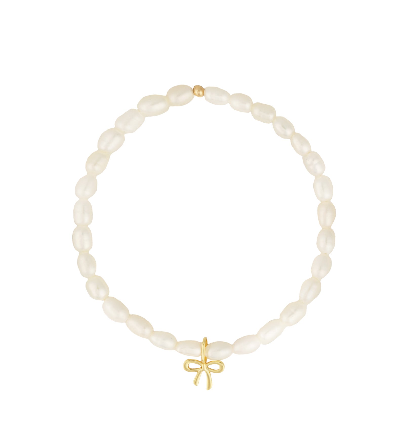 Poppy Rose-Bow Drop Pearl Bracelet | 3mm-Bracelets-Blue Ruby Jewellery-Vancouver Canada