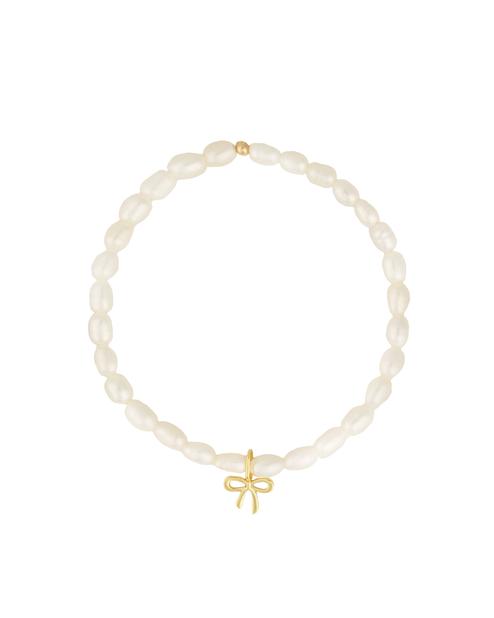 Poppy Rose-Bow Drop Pearl Bracelet | 3mm-Bracelets-Blue Ruby Jewellery-Vancouver Canada