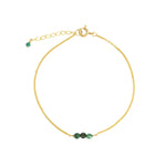 Poppy Rose-Birthstone Bracelet-Bracelets-14k Gold Filled, Emerald and Flourite - May-Blue Ruby Jewellery-Vancouver Canada