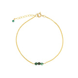 Poppy Rose-Birthstone Bracelet-Bracelets-14k Gold Filled, Emerald and Flourite - May-Blue Ruby Jewellery-Vancouver Canada