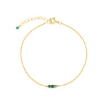Poppy Rose-Birthstone Bracelet-Bracelets-14k Gold Filled, Emerald and Flourite - May-Blue Ruby Jewellery-Vancouver Canada