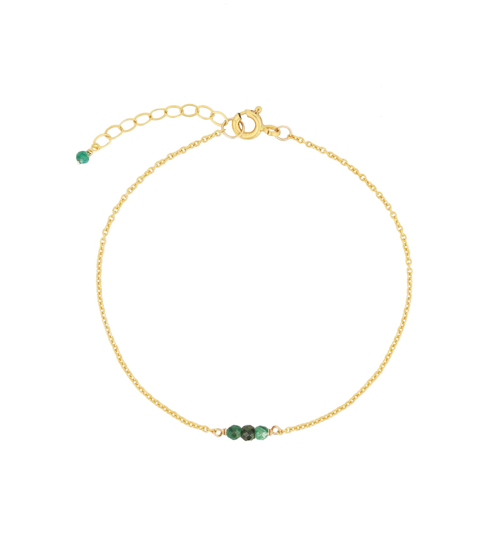 Poppy Rose-Birthstone Bracelet-Bracelets-14k Gold Filled, Emerald and Flourite - May-Blue Ruby Jewellery-Vancouver Canada
