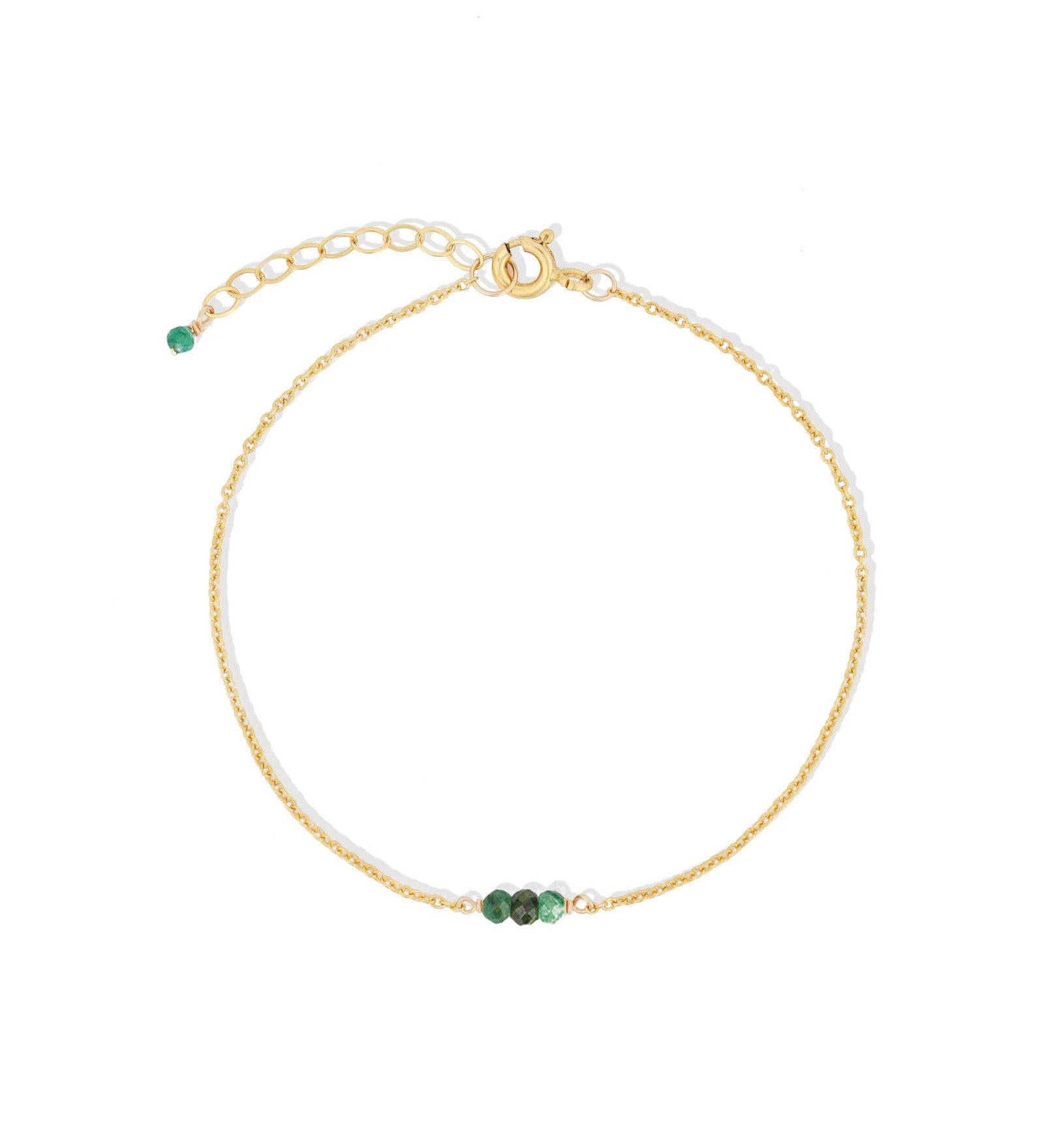 Poppy Rose-Birthstone Bracelet-Bracelets-14k Gold Filled, Emerald - May-Blue Ruby Jewellery-Vancouver Canada
