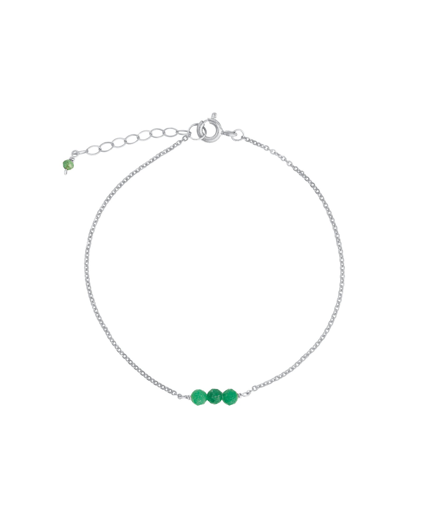 Birthstone Bracelet Sterling Silver, Emerald