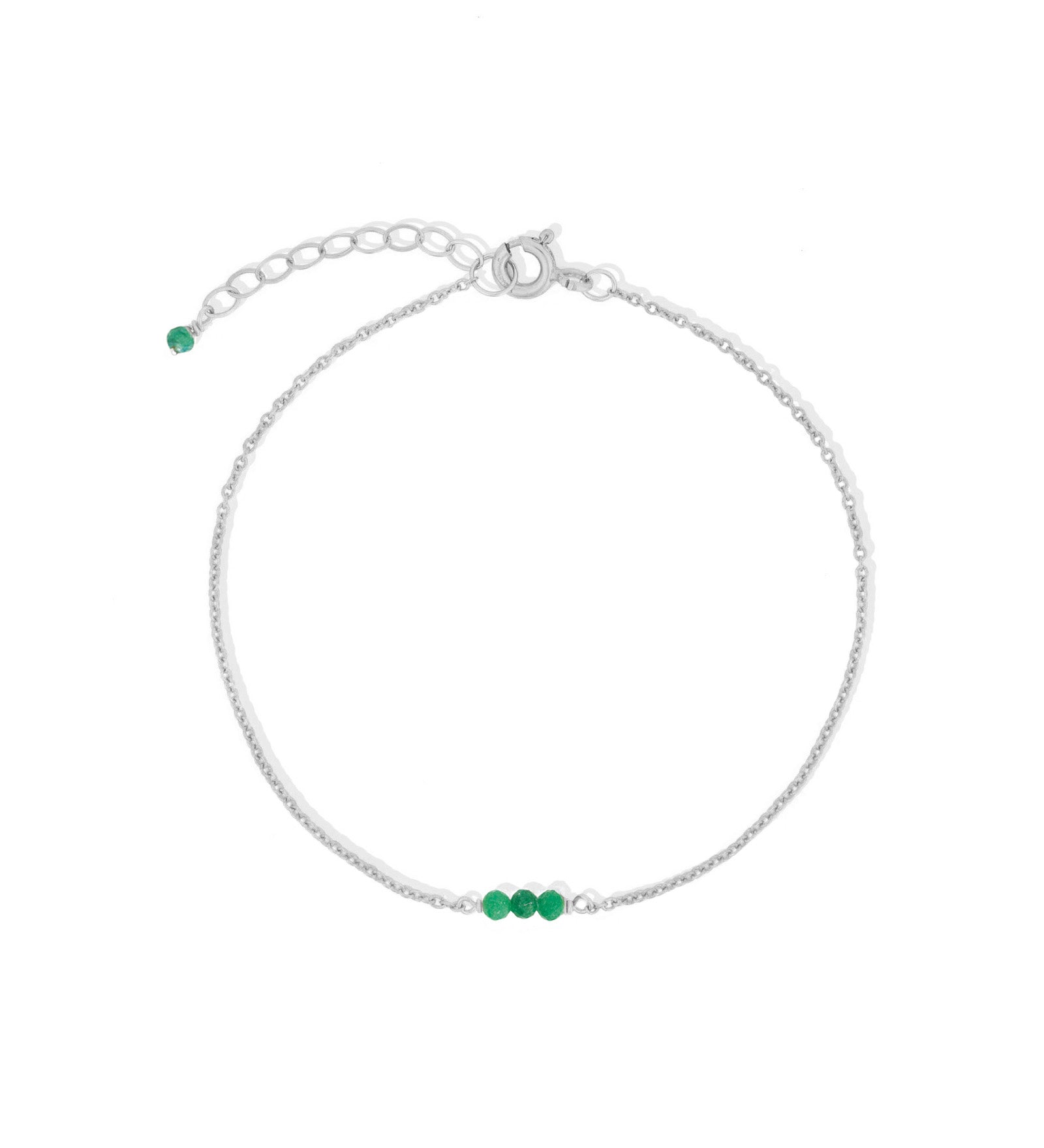 Poppy Rose-Birthstone Bracelet-Bracelets-Sterling Silver, Emerald - May-Blue Ruby Jewellery-Vancouver Canada
