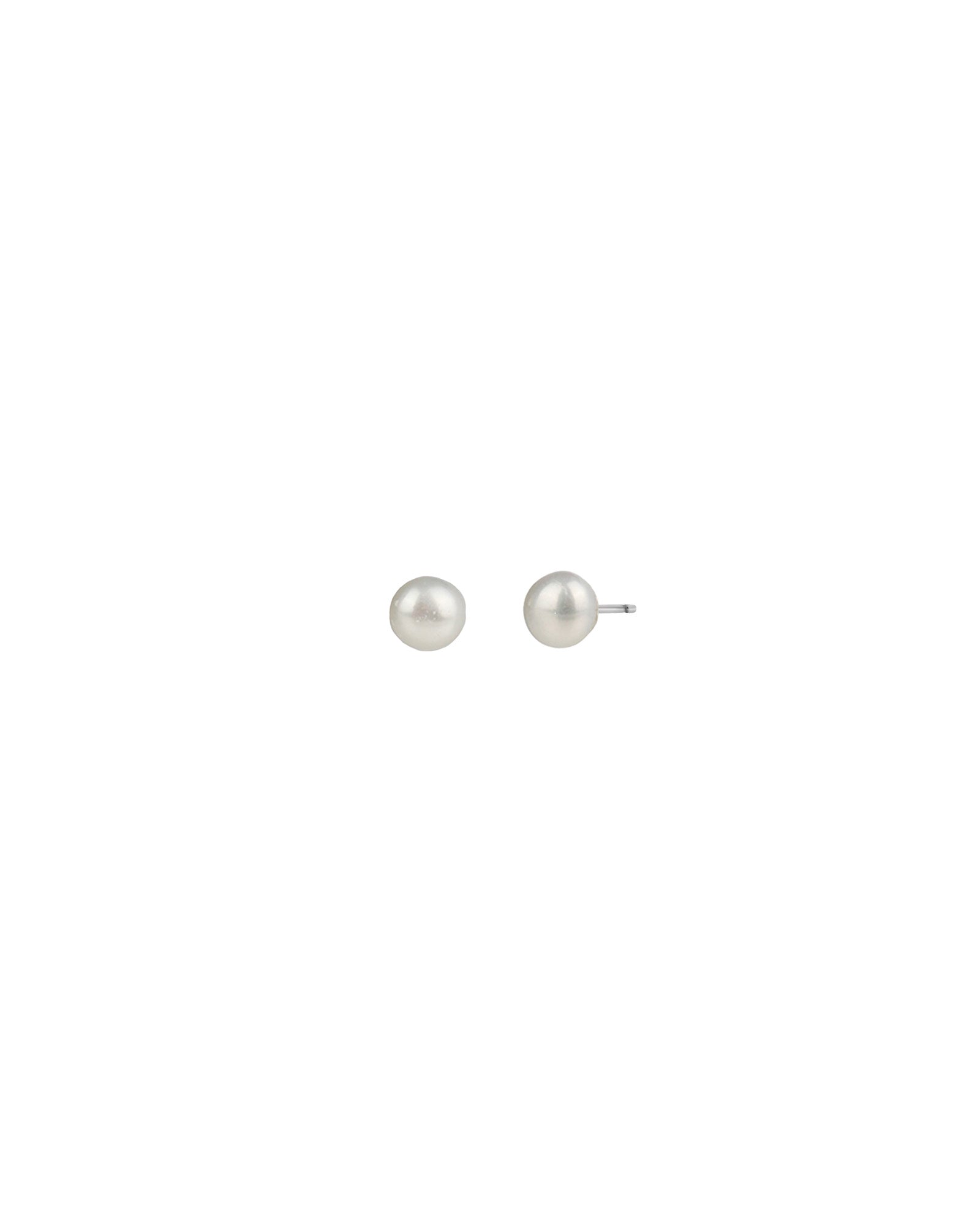 Pearl Studs | 3.5mm Sterling Silver, White Pearl