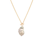 Poppy Rose-Grey Baroque Pearl Toggle Necklace-Necklaces-Blue Ruby Jewellery-Vancouver Canada