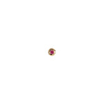 Pyrrha-Stone Set 14k Stud-Earrings-14k Yellow Gold, Ruby-Blue Ruby Jewellery-Vancouver Canada