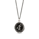 Mermaid Talisman Oxidized Sterling Silver