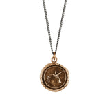 Pyrrha-Hummingbird Talisman-Necklaces-Bronze-Blue Ruby Jewellery-Vancouver Canada