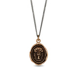 Pyrrha-Family Above All Talisman-Necklaces-Bronze-Blue Ruby Jewellery-Vancouver Canada