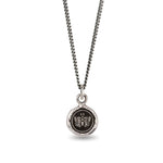 Pyrrha-Butterfly Talisman-Necklaces-Oxidized Sterling Silver-Blue Ruby Jewellery-Vancouver Canada