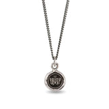 Pyrrha-Butterfly Talisman-Necklaces-Oxidized Sterling Silver-Blue Ruby Jewellery-Vancouver Canada